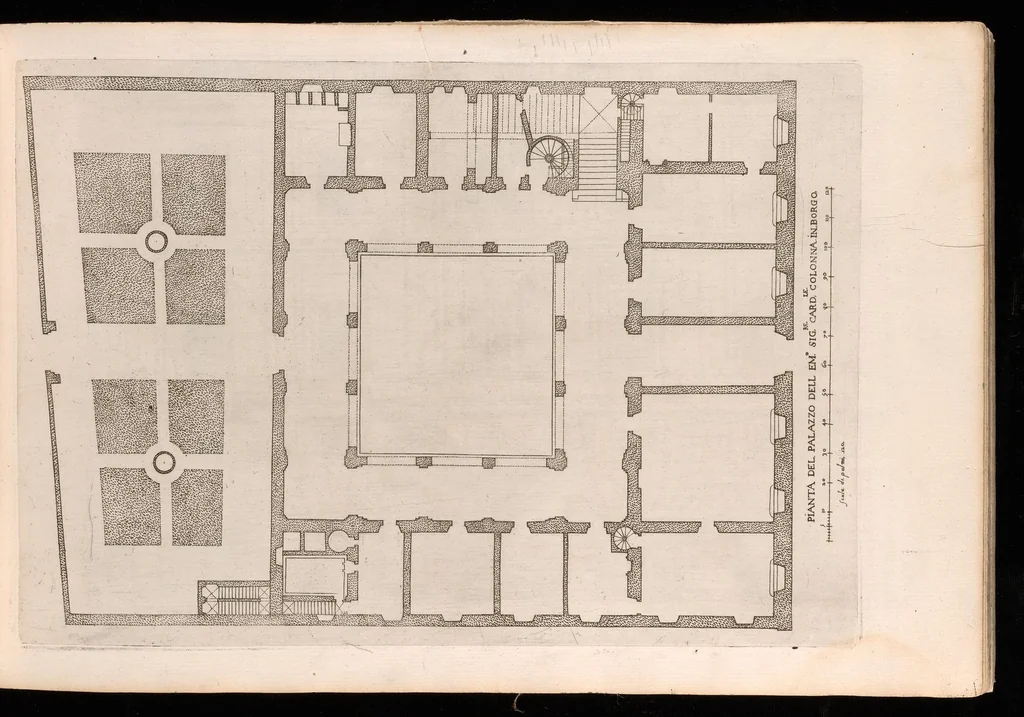 An illustration from Palazzi di Roma de piv celebri architetti, 1655, leaf 66