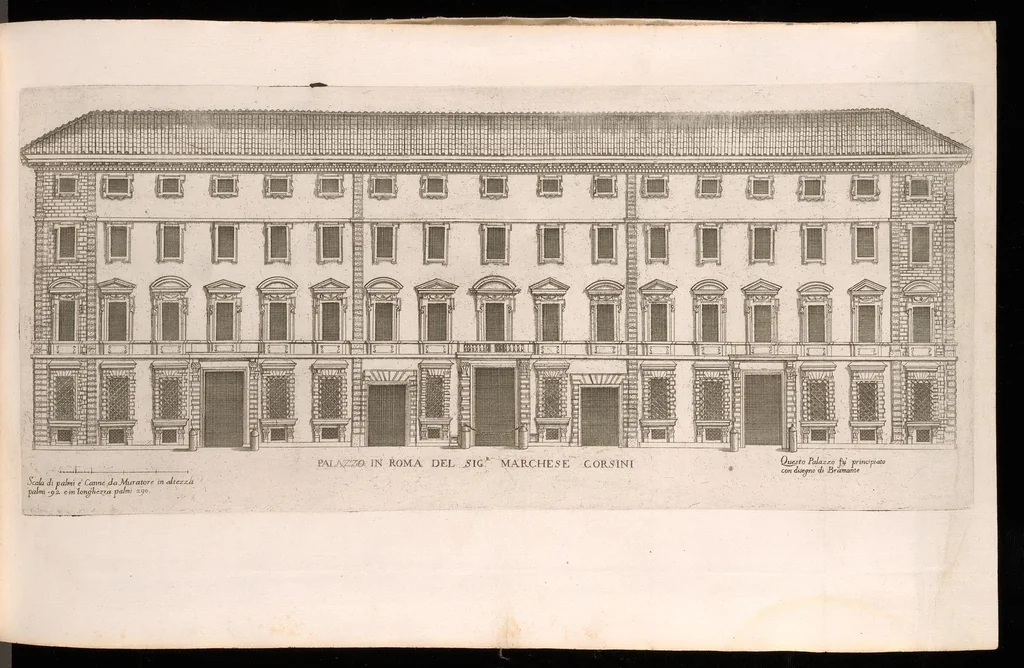 An illustration from Palazzi di Roma de piv celebri architetti, 1655, leaf 80