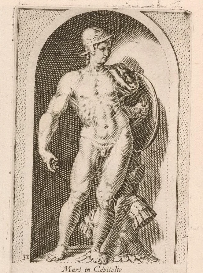 An illustration from Antiqvar[vm] statvar[vm] vrbis Romae, 1655, leaf 24