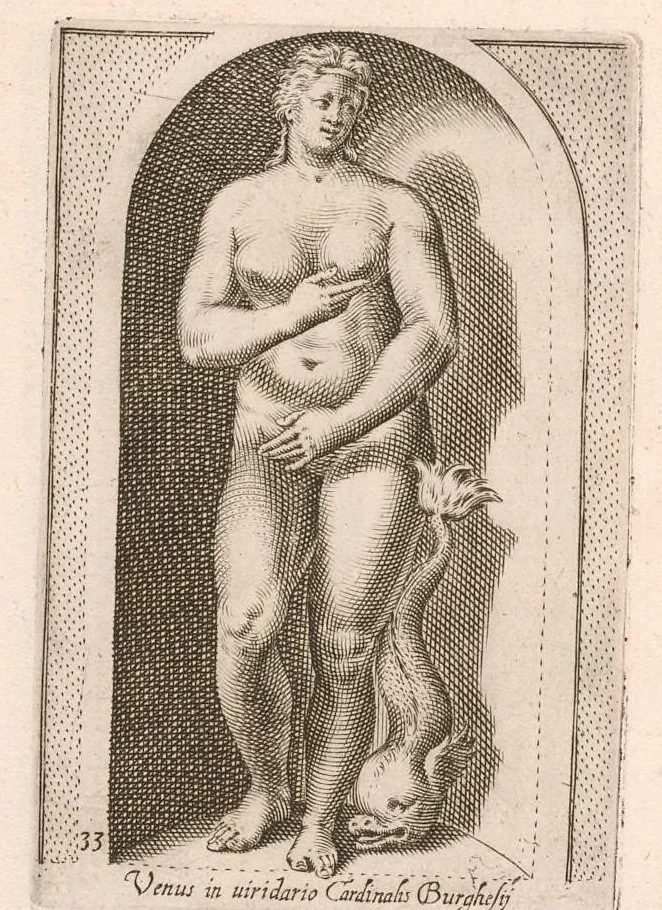 An illustration from Antiqvar[vm] statvar[vm] vrbis Romae, 1655, leaf 24