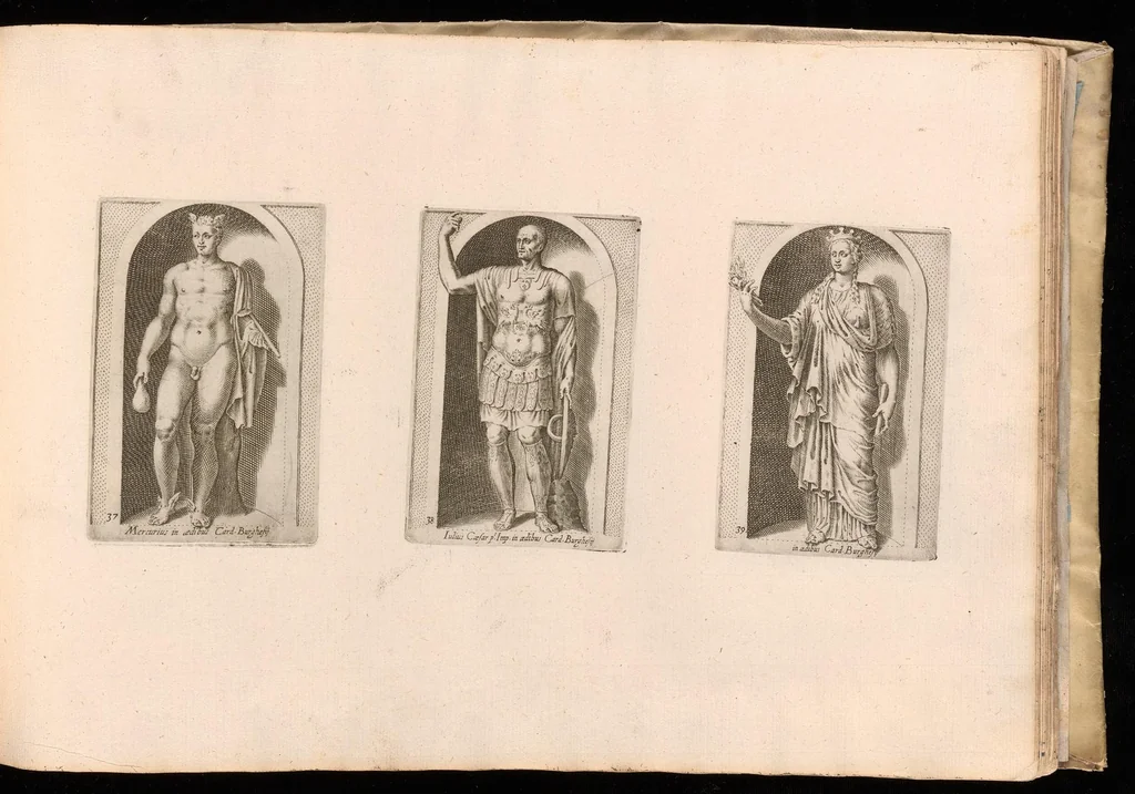 An illustration from Antiqvar[vm] statvar[vm] vrbis Romae, 1655, leaf 28