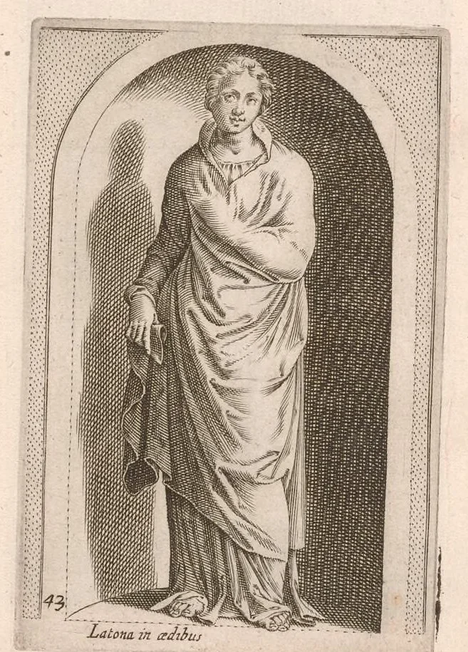 An illustration from Antiqvar[vm] statvar[vm] vrbis Romae, 1655, leaf 30
