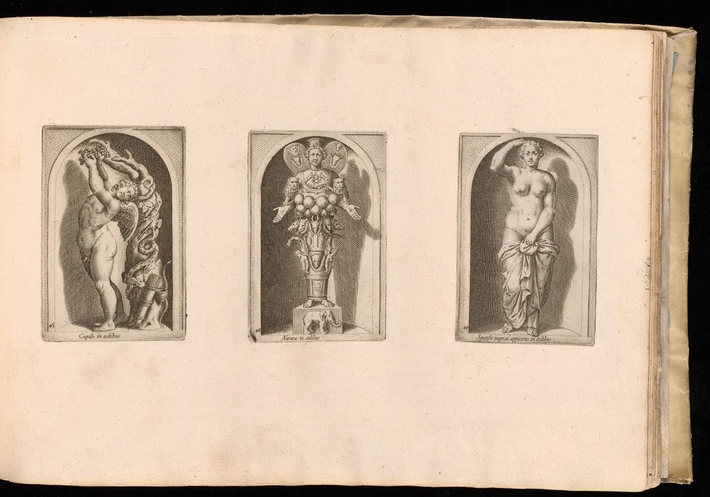 An illustration from Antiqvar[vm] statvar[vm] vrbis Romae, 1655, leaf 32