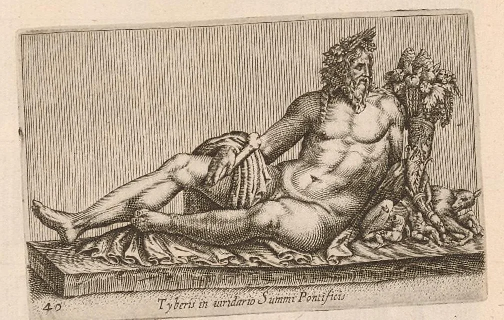 An illustration from Antiqvar[vm] statvar[vm] vrbis Romae, 1655, leaf 36