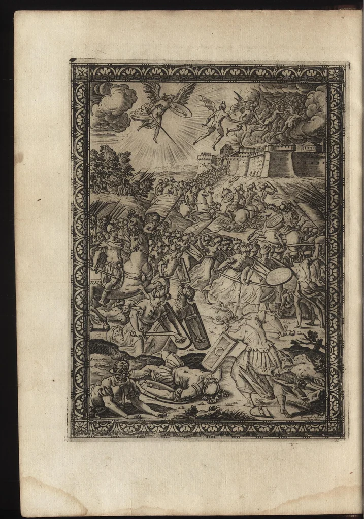 An illustration from La gierusalemme liberata di Torquato Tasso, 1590, leaf 113