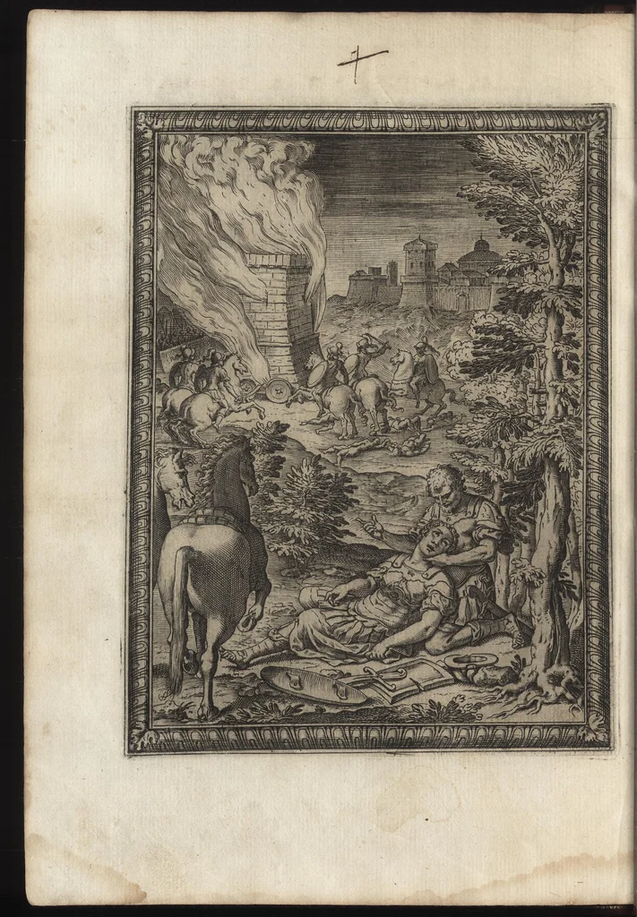 An illustration from La gierusalemme liberata di Torquato Tasso, 1590, leaf 147