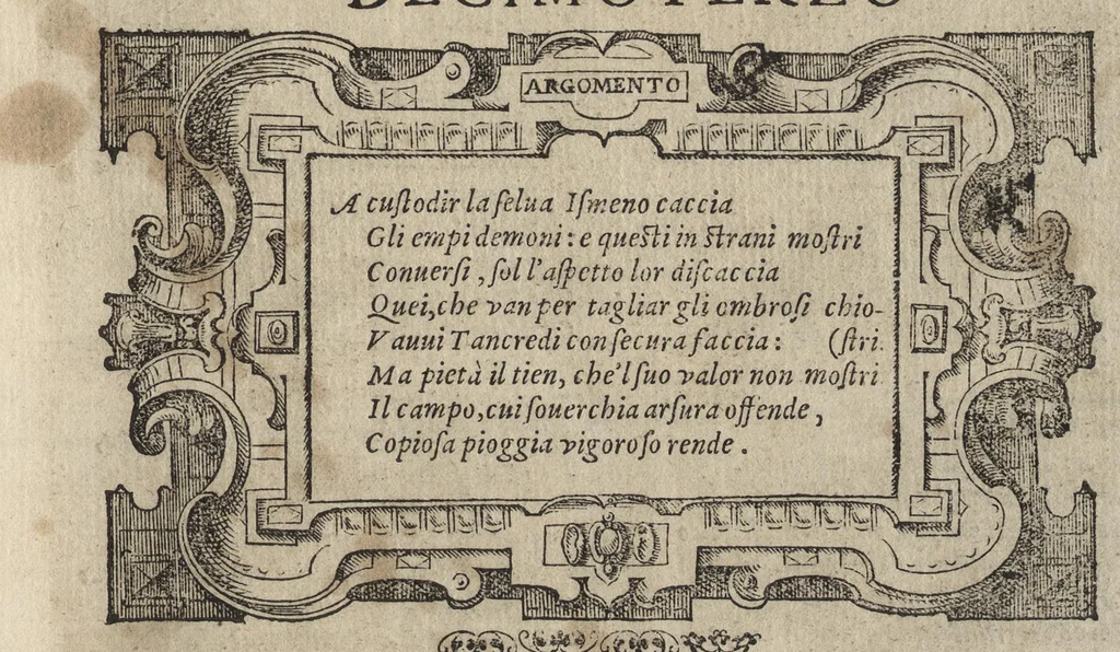 An illustration from La gierusalemme liberata di Torquato Tasso, 1590, leaf 162