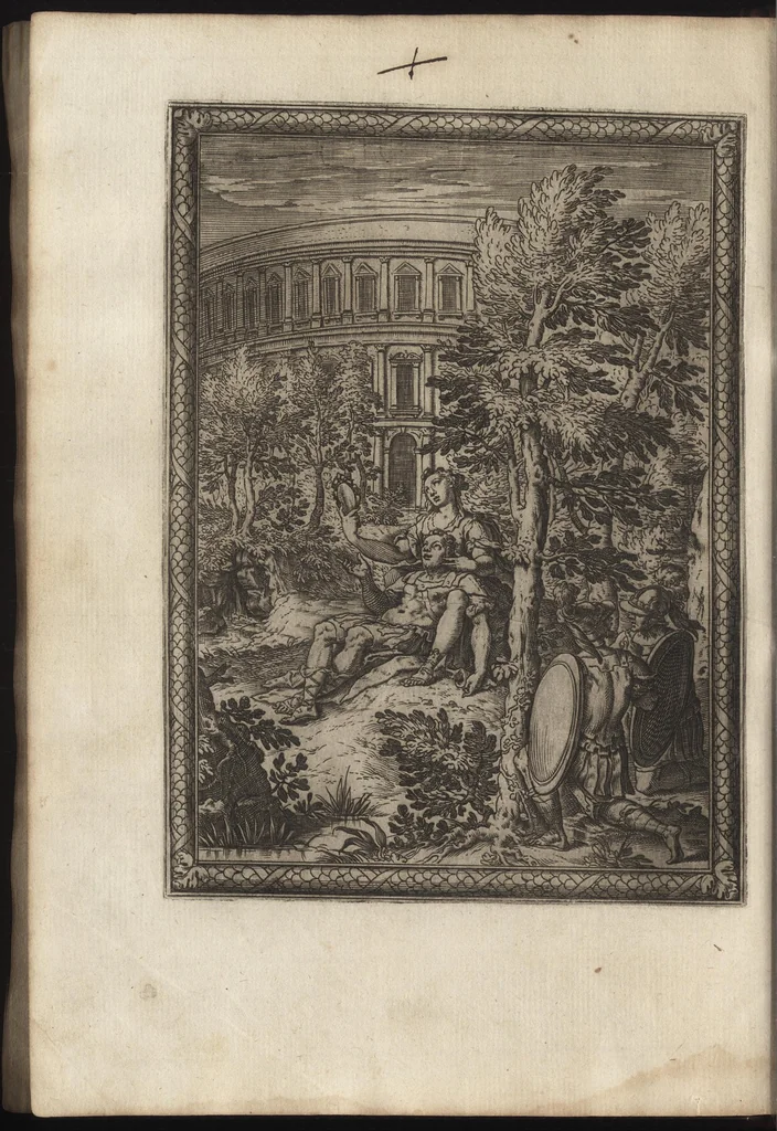 An illustration from La gierusalemme liberata di Torquato Tasso, 1590, leaf 191