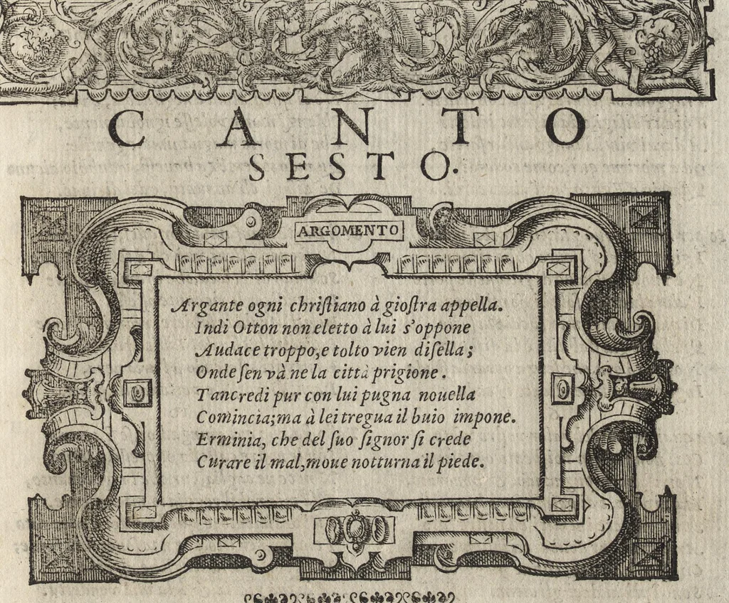 An illustration from La gierusalemme liberata di Torquato Tasso, 1590, leaf 74