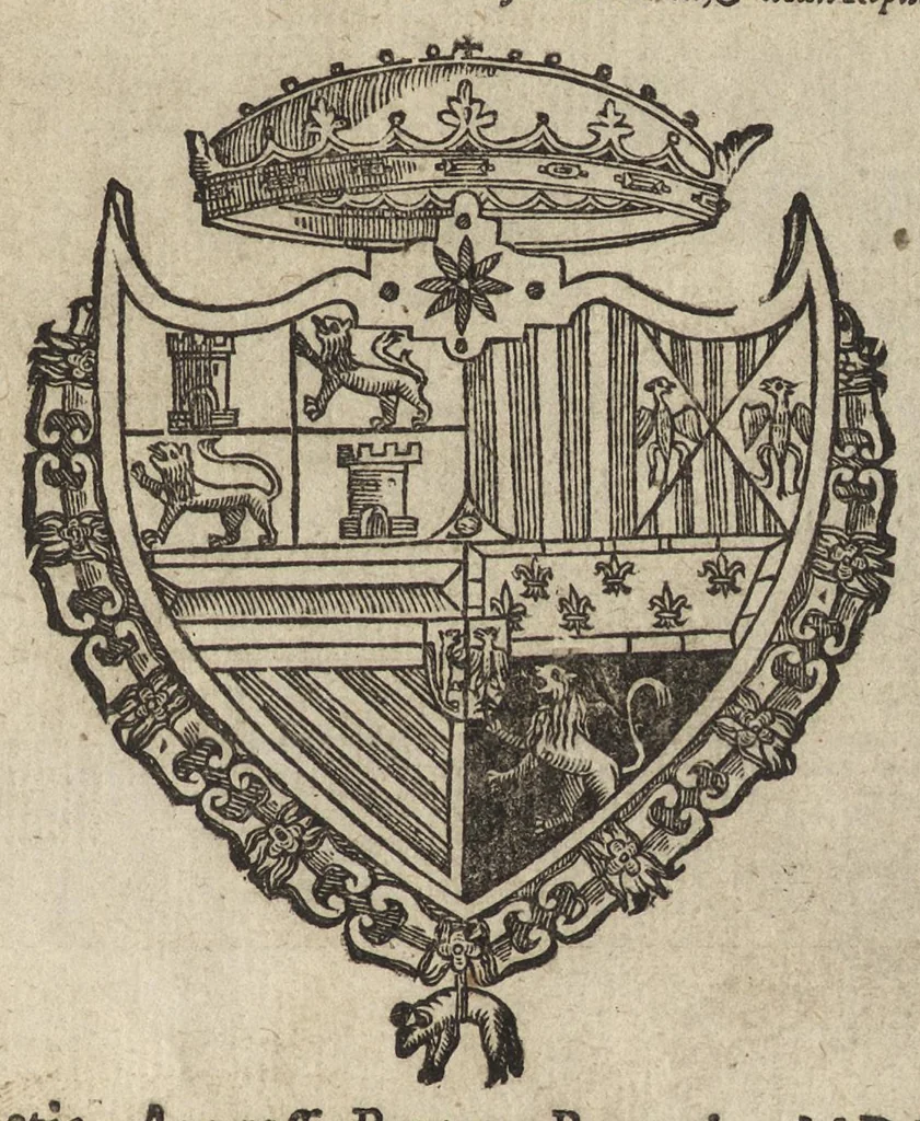 An illustration from Del compendio dell'istoria del regno di Napoli prima[seconda] parte, 1591, leaf 6