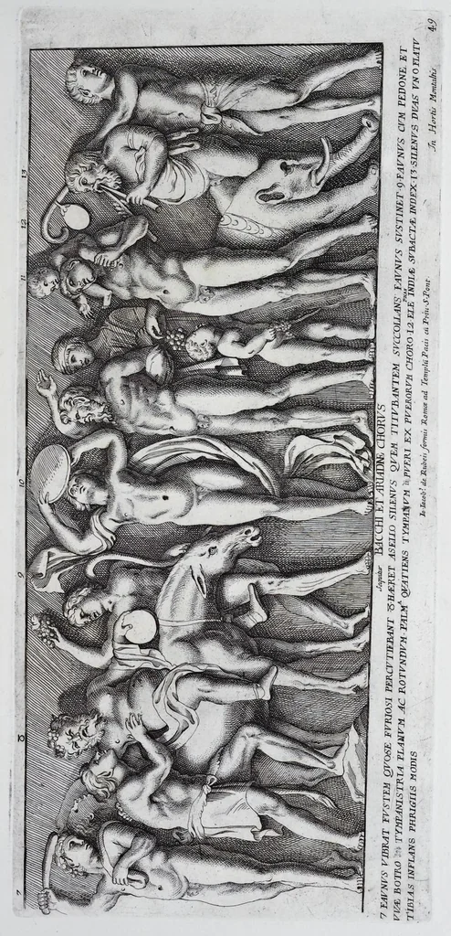An illustration from Admiranda Romanarum antiquitatum ac veteris sculpturae vestigia : anaglyphico opere elaborata ex marmoreis exemplaribus quae Romae adhuc extant in Capitolio, aedibus hortisque virorum principum ad antiquam elegantiam, 1693, leaf 100