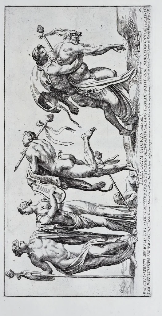 An illustration from Admiranda Romanarum antiquitatum ac veteris sculpturae vestigia : anaglyphico opere elaborata ex marmoreis exemplaribus quae Romae adhuc extant in Capitolio, aedibus hortisque virorum principum ad antiquam elegantiam, 1693, leaf 102