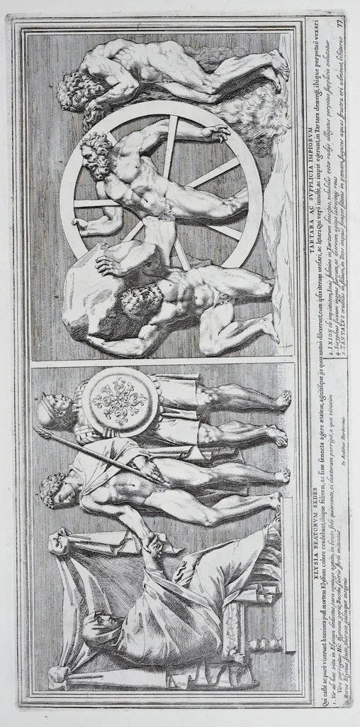 An illustration from Admiranda Romanarum antiquitatum ac veteris sculpturae vestigia : anaglyphico opere elaborata ex marmoreis exemplaribus quae Romae adhuc extant in Capitolio, aedibus hortisque virorum principum ad antiquam elegantiam, 1693, leaf 156