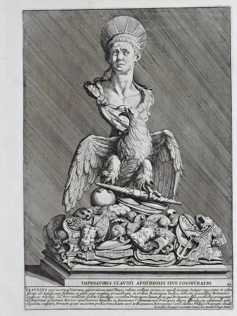 An illustration from Admiranda Romanarum antiquitatum ac veteris sculpturae vestigia : anaglyphico opere elaborata ex marmoreis exemplaribus quae Romae adhuc extant in Capitolio, aedibus hortisque virorum principum ad antiquam elegantiam, 1693, leaf 162