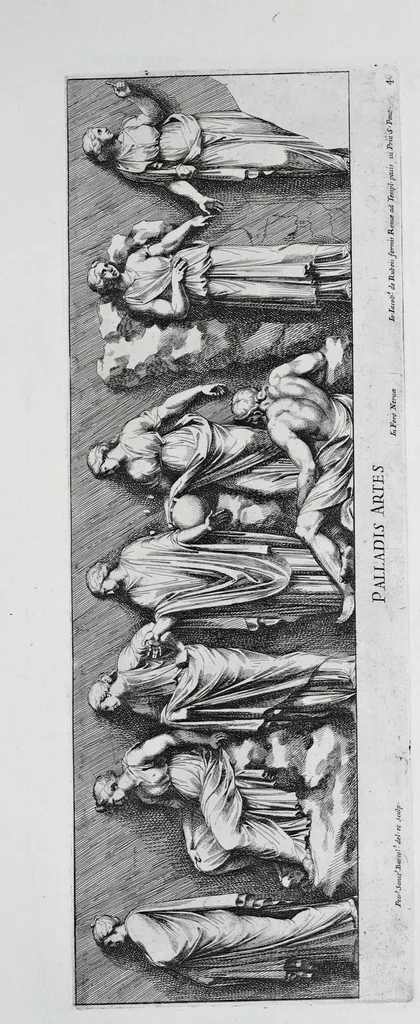 An illustration from Admiranda Romanarum antiquitatum ac veteris sculpturae vestigia : anaglyphico opere elaborata ex marmoreis exemplaribus quae Romae adhuc extant in Capitolio, aedibus hortisque virorum principum ad antiquam elegantiam, 1693, leaf 82