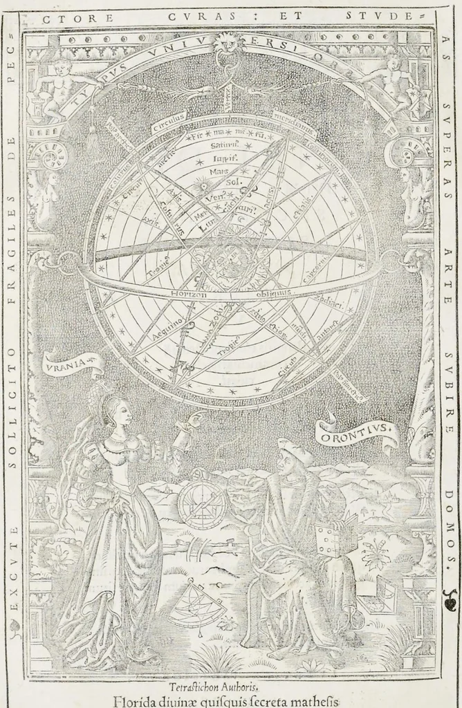 An illustration from Orontii Finei delphinatis, liberalivm disciplinarvm professoris regii, Protomathesis : opus uarium, ac scitu non minus utile quàm iucundum, nunc primùm in lucem foeliciter emissum : cuius index uniuersalis in uersa pagina continetur, 1532, leaf 221
