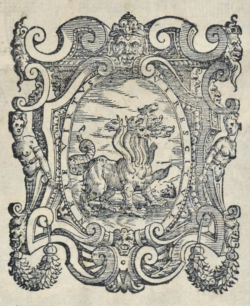 An illustration from Dell'istorie di Genova, 1597, leaf 2
