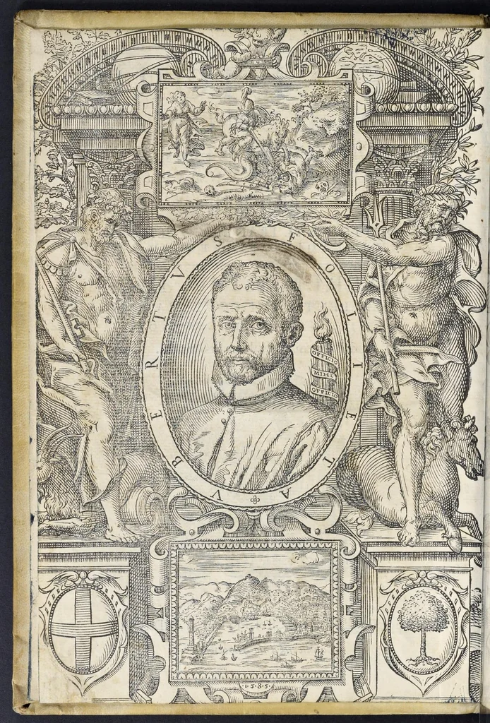 An illustration from Dell'istorie di Genova, 1597, leaf 3