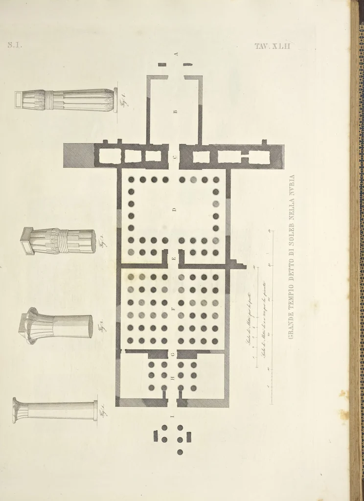 An illustration from L'architettura antica descritta e dimostrata coi monumenti ... : opera divisa in tre sezioni risguardanti la storia, la teorica, e le pratiche dell' architettura egiziana, greca e romana, 1830, leaf 106