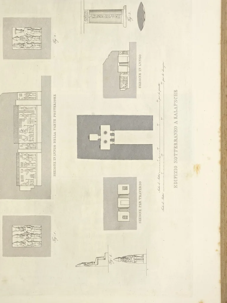 An illustration from L'architettura antica descritta e dimostrata coi monumenti ... : opera divisa in tre sezioni risguardanti la storia, la teorica, e le pratiche dell' architettura egiziana, greca e romana, 1830, leaf 108