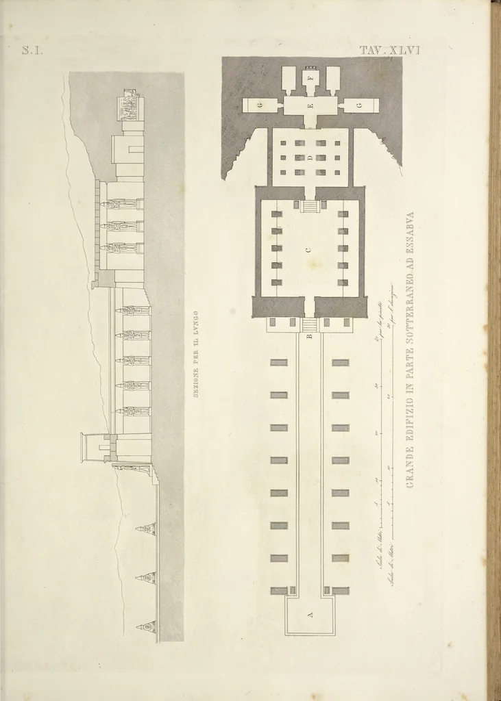 An illustration from L'architettura antica descritta e dimostrata coi monumenti ... : opera divisa in tre sezioni risguardanti la storia, la teorica, e le pratiche dell' architettura egiziana, greca e romana, 1830, leaf 114