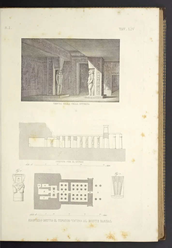 An illustration from L'architettura antica descritta e dimostrata coi monumenti ... : opera divisa in tre sezioni risguardanti la storia, la teorica, e le pratiche dell' architettura egiziana, greca e romana, 1830, leaf 130