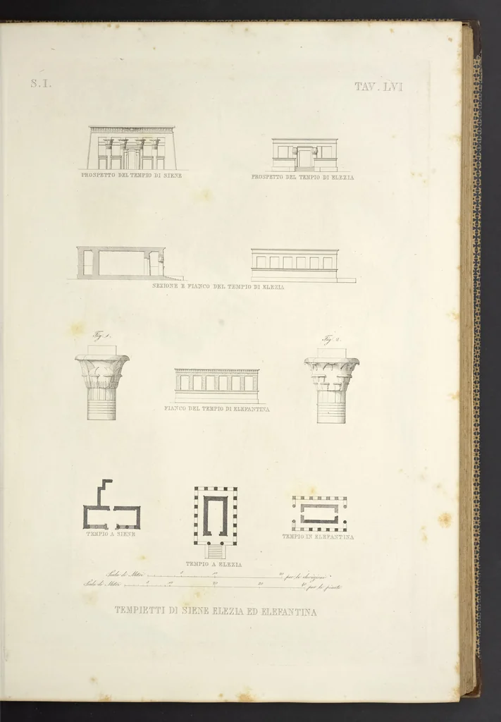 An illustration from L'architettura antica descritta e dimostrata coi monumenti ... : opera divisa in tre sezioni risguardanti la storia, la teorica, e le pratiche dell' architettura egiziana, greca e romana, 1830, leaf 134
