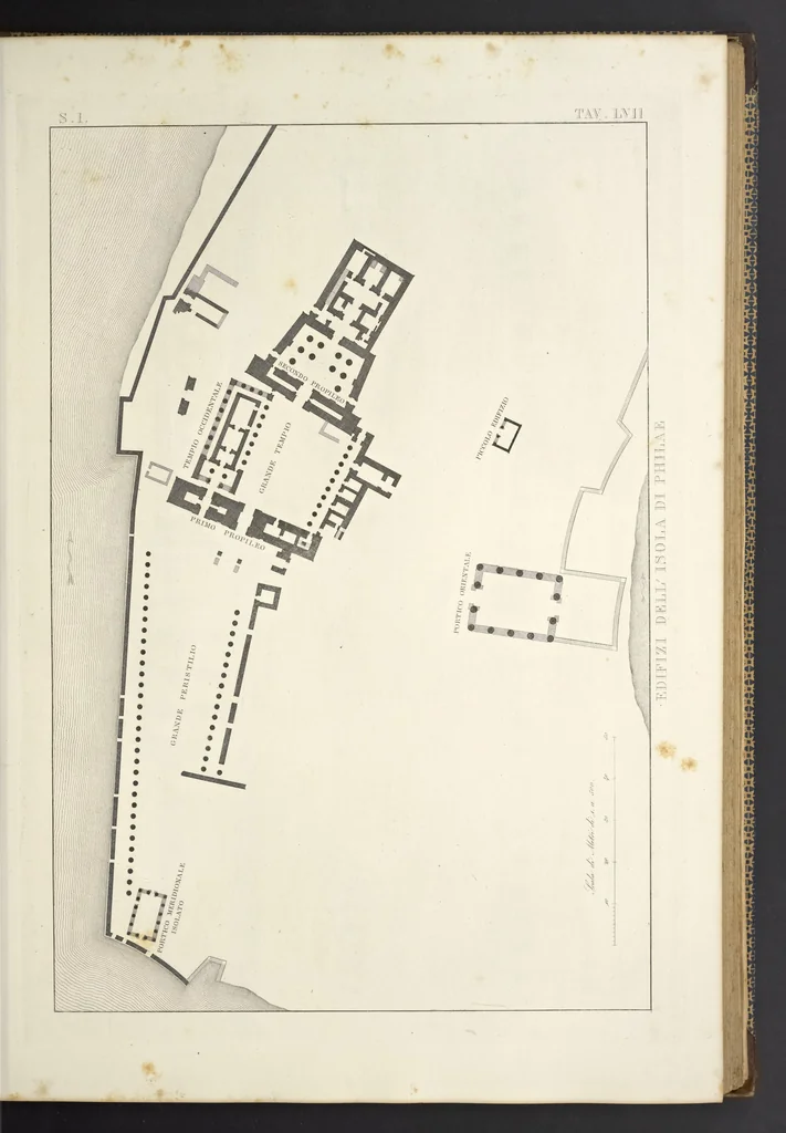 An illustration from L'architettura antica descritta e dimostrata coi monumenti ... : opera divisa in tre sezioni risguardanti la storia, la teorica, e le pratiche dell' architettura egiziana, greca e romana, 1830, leaf 136