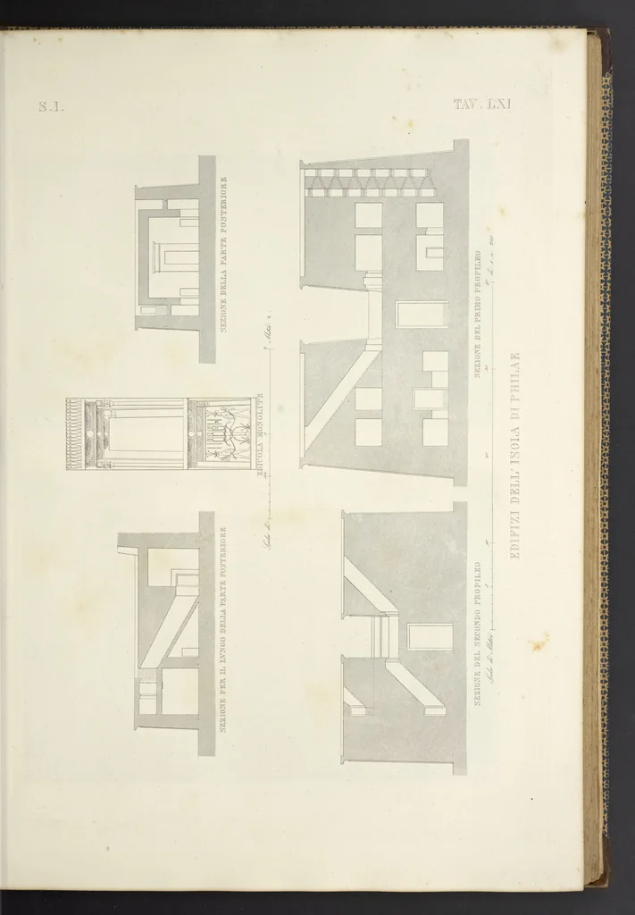 An illustration from L'architettura antica descritta e dimostrata coi monumenti ... : opera divisa in tre sezioni risguardanti la storia, la teorica, e le pratiche dell' architettura egiziana, greca e romana, 1830, leaf 144