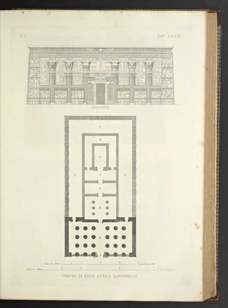 An illustration from L'architettura antica descritta e dimostrata coi monumenti ... : opera divisa in tre sezioni risguardanti la storia, la teorica, e le pratiche dell' architettura egiziana, greca e romana, 1830, leaf 170