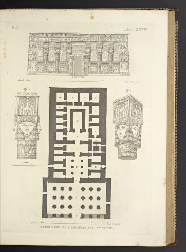 An illustration from L'architettura antica descritta e dimostrata coi monumenti ... : opera divisa in tre sezioni risguardanti la storia, la teorica, e le pratiche dell' architettura egiziana, greca e romana, 1830, leaf 194