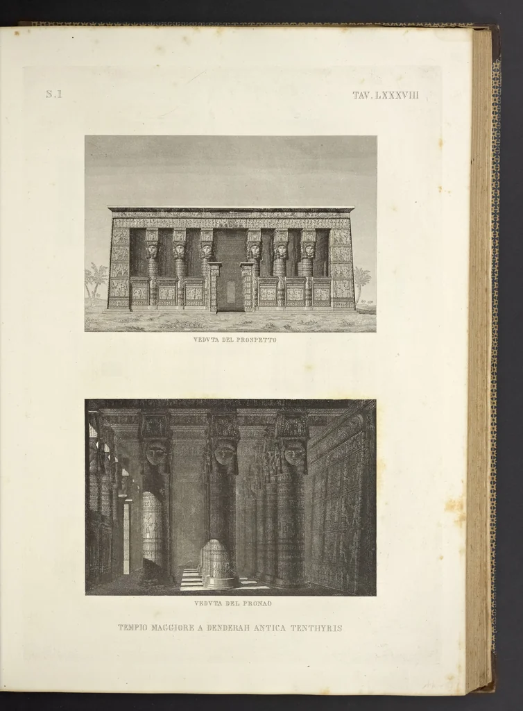 An illustration from L'architettura antica descritta e dimostrata coi monumenti ... : opera divisa in tre sezioni risguardanti la storia, la teorica, e le pratiche dell' architettura egiziana, greca e romana, 1830, leaf 198