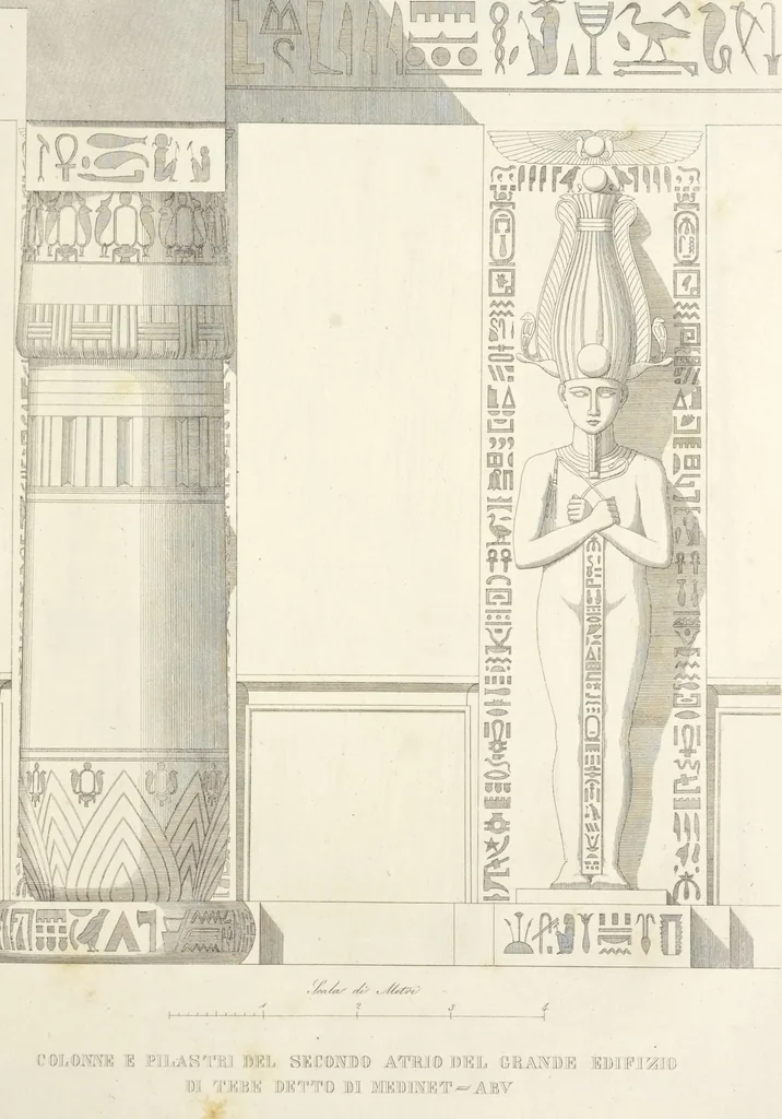 An illustration from L'architettura antica descritta e dimostrata coi monumenti ... : opera divisa in tre sezioni risguardanti la storia, la teorica, e le pratiche dell' architettura egiziana, greca e romana, 1830, leaf 218