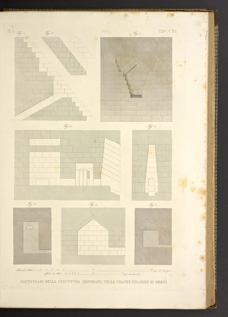 An illustration from L'architettura antica descritta e dimostrata coi monumenti ... : opera divisa in tre sezioni risguardanti la storia, la teorica, e le pratiche dell' architettura egiziana, greca e romana, 1830, leaf 244
