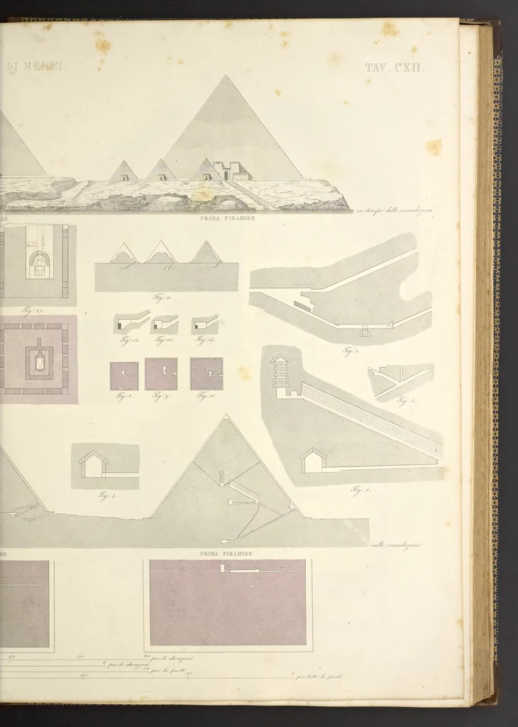 An illustration from L'architettura antica descritta e dimostrata coi monumenti ... : opera divisa in tre sezioni risguardanti la storia, la teorica, e le pratiche dell' architettura egiziana, greca e romana, 1830, leaf 248
