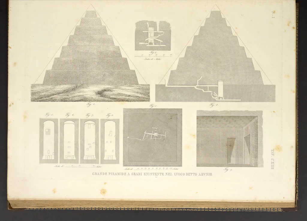 An illustration from L'architettura antica descritta e dimostrata coi monumenti ... : opera divisa in tre sezioni risguardanti la storia, la teorica, e le pratiche dell' architettura egiziana, greca e romana, 1830, leaf 250