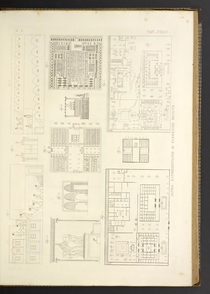 An illustration from L'architettura antica descritta e dimostrata coi monumenti ... : opera divisa in tre sezioni risguardanti la storia, la teorica, e le pratiche dell' architettura egiziana, greca e romana, 1830, leaf 272