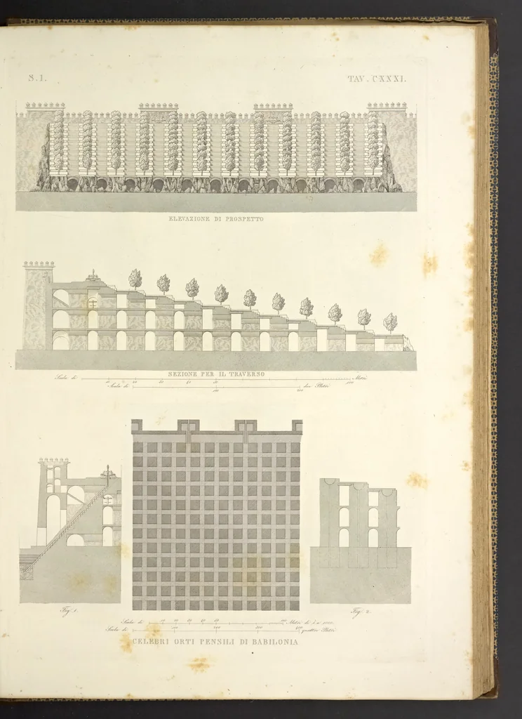 An illustration from L'architettura antica descritta e dimostrata coi monumenti ... : opera divisa in tre sezioni risguardanti la storia, la teorica, e le pratiche dell' architettura egiziana, greca e romana, 1830, leaf 286