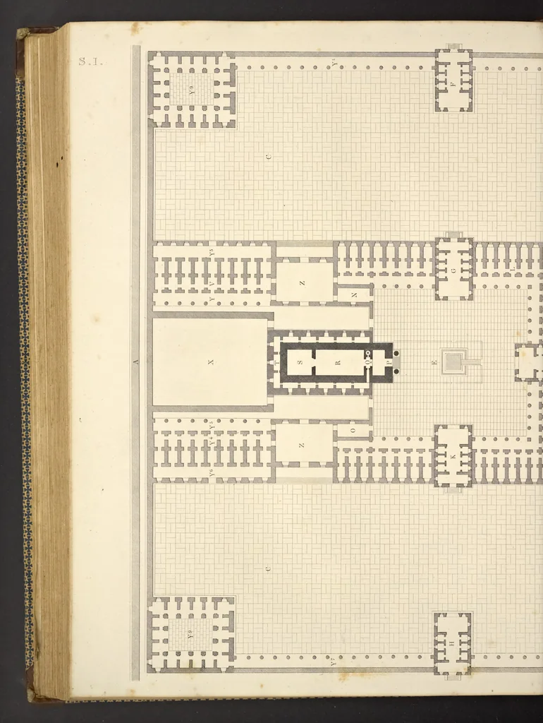 An illustration from L'architettura antica descritta e dimostrata coi monumenti ... : opera divisa in tre sezioni risguardanti la storia, la teorica, e le pratiche dell' architettura egiziana, greca e romana, 1830, leaf 313