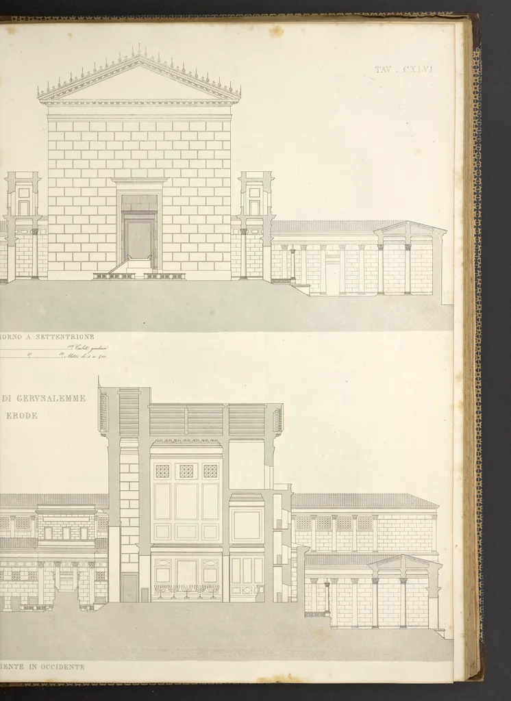 An illustration from L'architettura antica descritta e dimostrata coi monumenti ... : opera divisa in tre sezioni risguardanti la storia, la teorica, e le pratiche dell' architettura egiziana, greca e romana, 1830, leaf 322