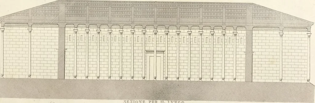 An illustration from L'architettura antica descritta e dimostrata coi monumenti ... : opera divisa in tre sezioni risguardanti la storia, la teorica, e le pratiche dell' architettura egiziana, greca e romana, 1830, leaf 328