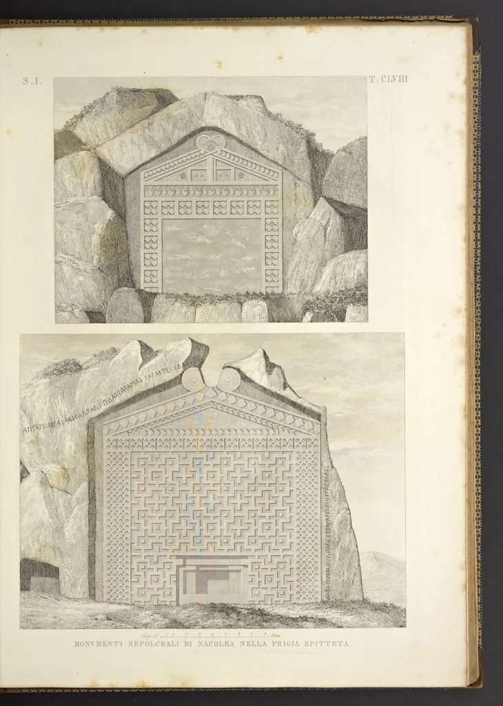 An illustration from L'architettura antica descritta e dimostrata coi monumenti ... : opera divisa in tre sezioni risguardanti la storia, la teorica, e le pratiche dell' architettura egiziana, greca e romana, 1830, leaf 346