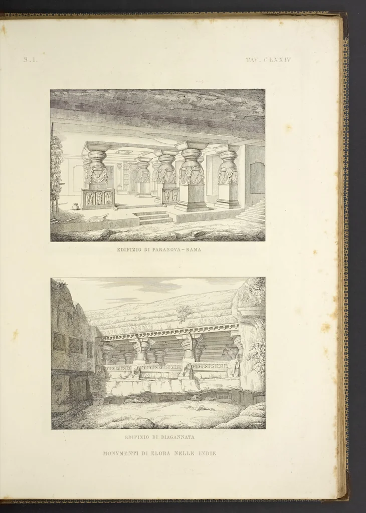 An illustration from L'architettura antica descritta e dimostrata coi monumenti ... : opera divisa in tre sezioni risguardanti la storia, la teorica, e le pratiche dell' architettura egiziana, greca e romana, 1830, leaf 378