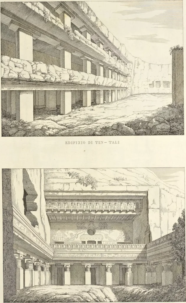 An illustration from L'architettura antica descritta e dimostrata coi monumenti ... : opera divisa in tre sezioni risguardanti la storia, la teorica, e le pratiche dell' architettura egiziana, greca e romana, 1830, leaf 384