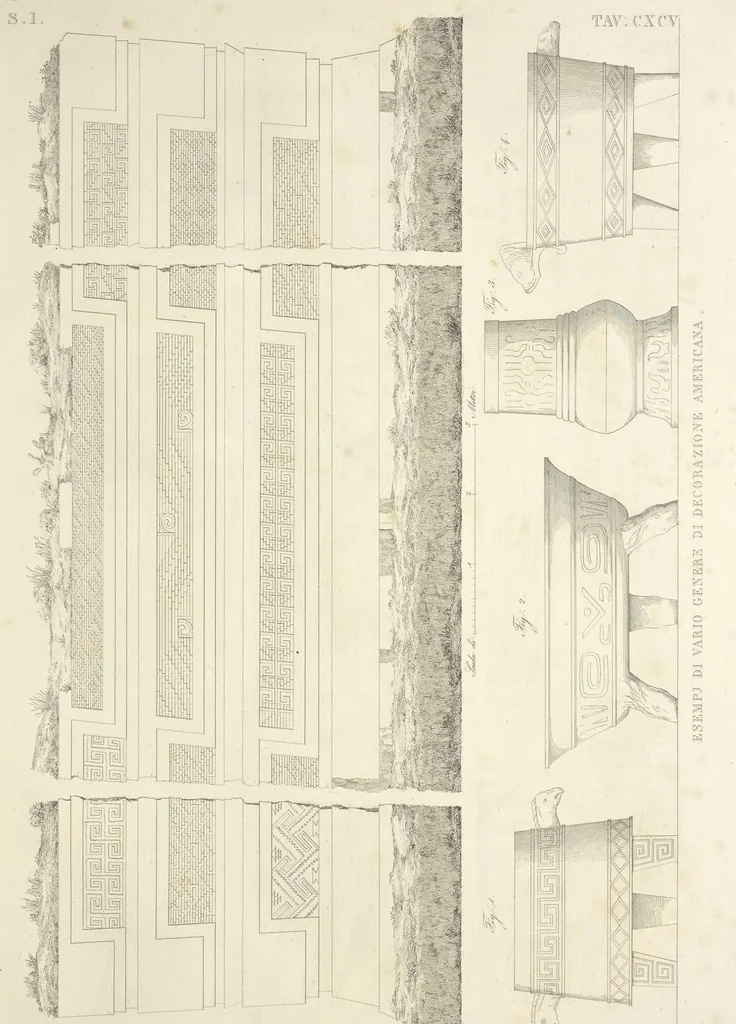An illustration from L'architettura antica descritta e dimostrata coi monumenti ... : opera divisa in tre sezioni risguardanti la storia, la teorica, e le pratiche dell' architettura egiziana, greca e romana, 1830, leaf 420