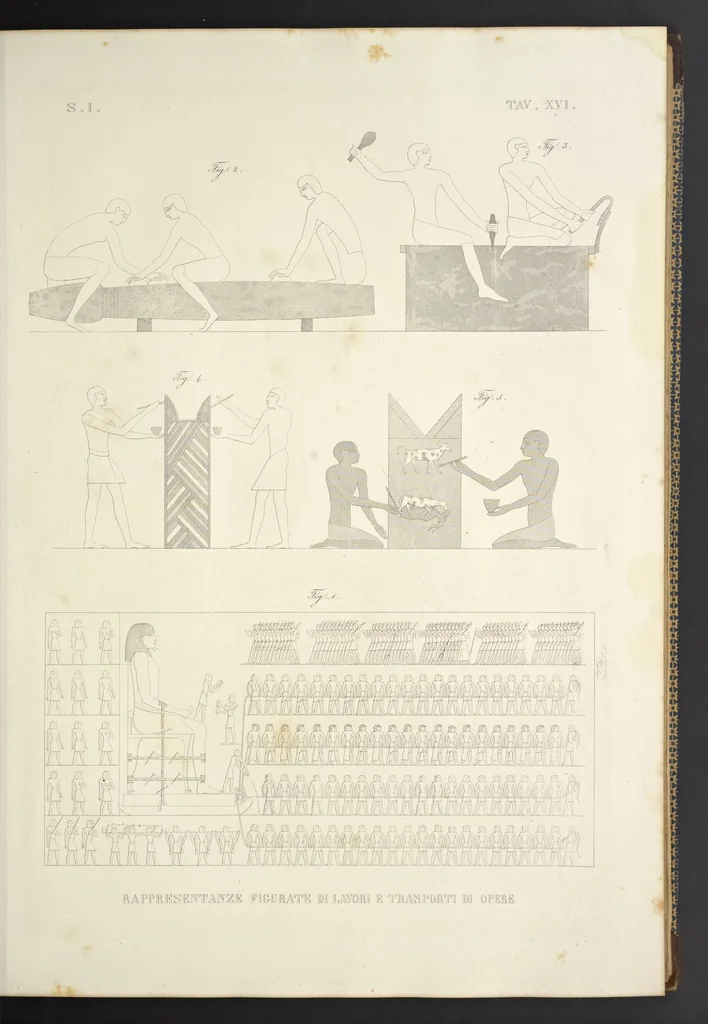 An illustration from L'architettura antica descritta e dimostrata coi monumenti ... : opera divisa in tre sezioni risguardanti la storia, la teorica, e le pratiche dell' architettura egiziana, greca e romana, 1830, leaf 46