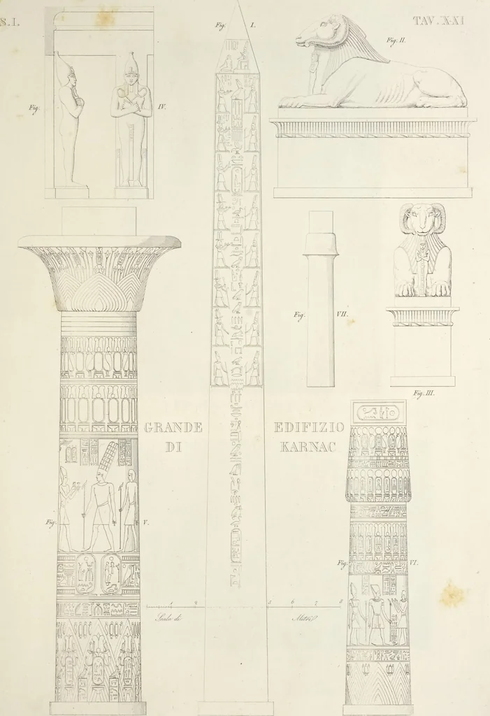 An illustration from L'architettura antica descritta e dimostrata coi monumenti ... : opera divisa in tre sezioni risguardanti la storia, la teorica, e le pratiche dell' architettura egiziana, greca e romana, 1830, leaf 60