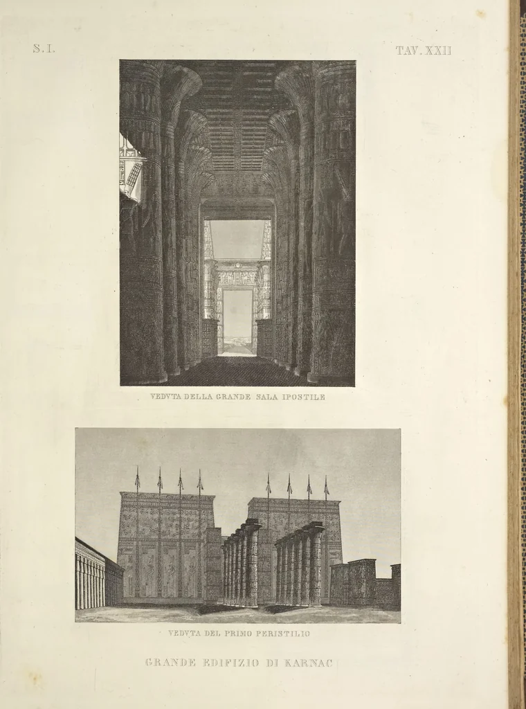 An illustration from L'architettura antica descritta e dimostrata coi monumenti ... : opera divisa in tre sezioni risguardanti la storia, la teorica, e le pratiche dell' architettura egiziana, greca e romana, 1830, leaf 62