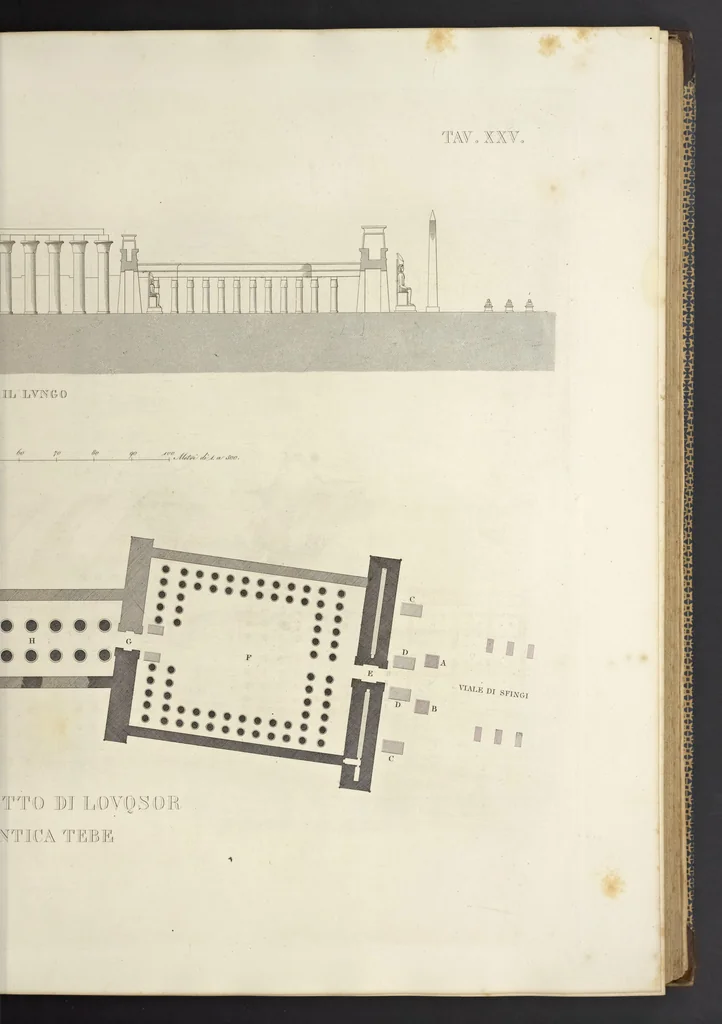 An illustration from L'architettura antica descritta e dimostrata coi monumenti ... : opera divisa in tre sezioni risguardanti la storia, la teorica, e le pratiche dell' architettura egiziana, greca e romana, 1830, leaf 70