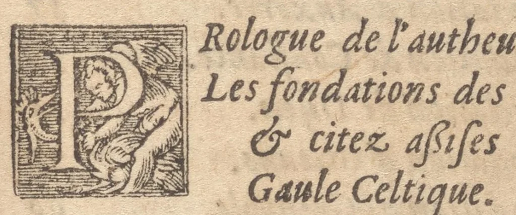 An illustration from Le catalogve des villes et citez assises es trois Gavles : auec le bastiment, erection, & fondation d'icelles : plus vn traicté de la proprieté des bains, fleuues, & fontaines admirables, 1575, leaf 274